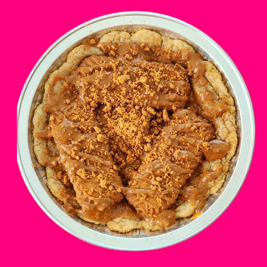 Biscoff stuffed skillet cookie . Skillet baked cookie from Skillet cookie company.Order online skillet baked cookies Canada wide delivery. Toronto cookies