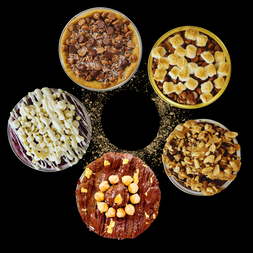 Five pack cookies-Skillet_Cookies_Deep_dish_skillet_cookies-Soul_collection_Gourmet_cookies_Premium_desserts