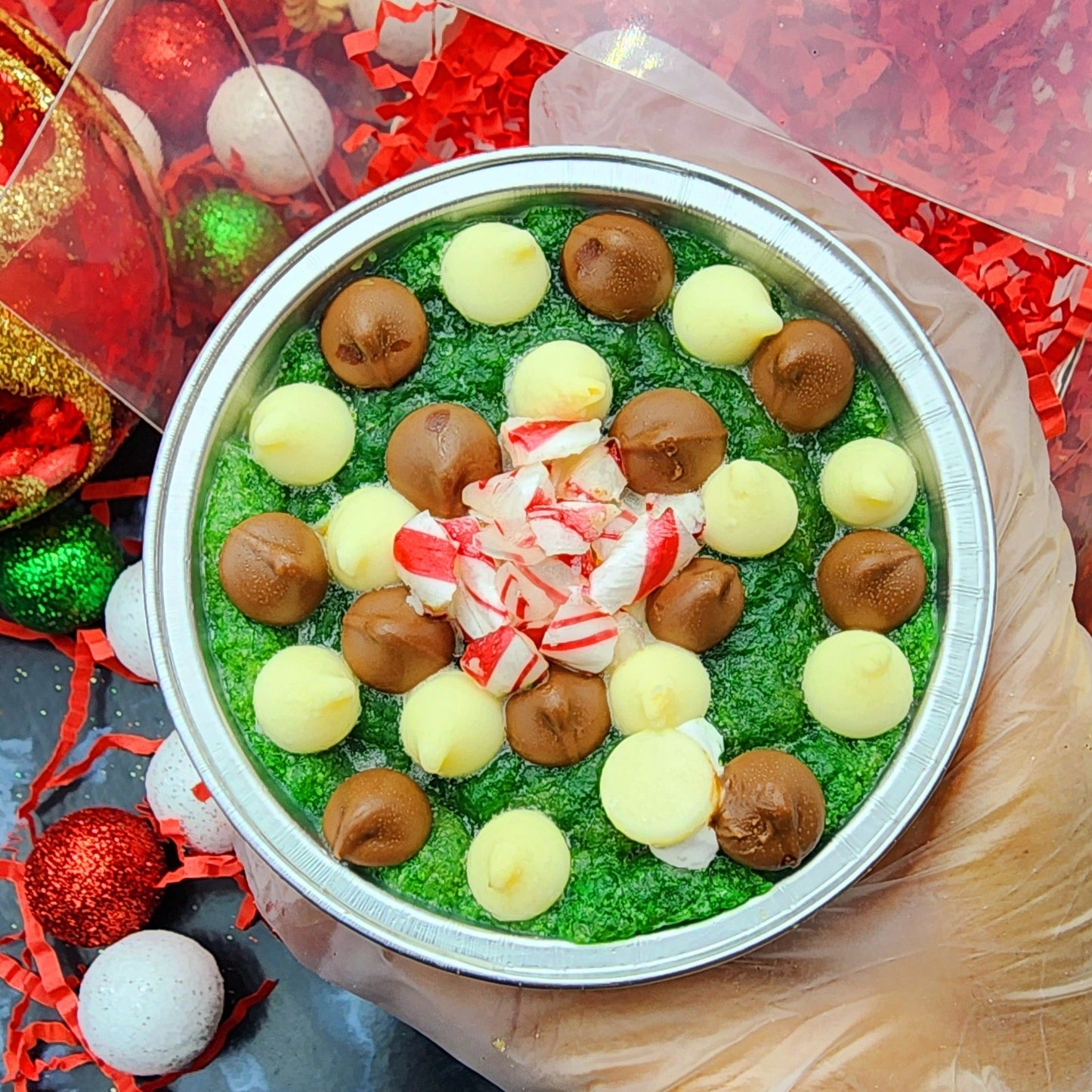 Holiday gift pack skillet cookies. 3 pack. Deep dish stuffed cookies. Black forest. Peppermint. Gingerbread cookies. Skillet cookie company.com. Toronto. Canada wide shipping.