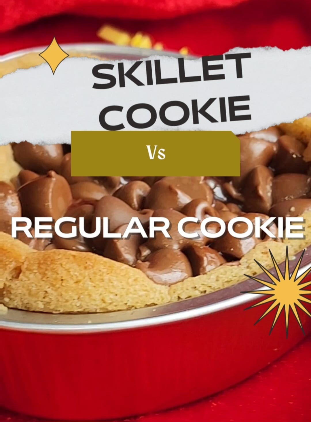 Load video: Skillet Cookie vs Regular cookie