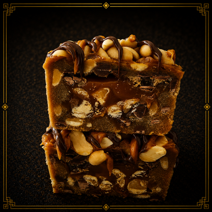 Snickers_deep dish stuffed cookie_caramel stuffed_peanuts